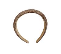 UYFRD Diademas de piedras preciosas intermitentes, accesorios para el cabello para mujer, diadema de ala ancha con diamantes completos (café)