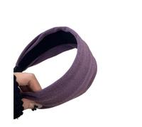 UYFRD Diademas para el pelo de otoño e invierno de punto de terciopelo morado con bordes anchos para mujer, diseño de nicho de calavera alta, accesorios para el cabello (1)