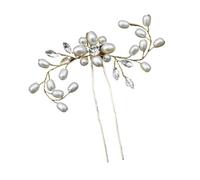 UYFRD Elegante horquilla de cristal de perlas para boda, nupcial, en forma de U, para mujer, horquillas para peinado, accesorios de joyería, 20 unidades (tiaras doradas)