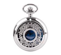 UYFRD Exquise - Reloj de bolsillo de cuarzo con esfera azul estrellada y números romanos, diseño retro, regalo de recuerdo para hombres y mujeres, Un color, talla única
