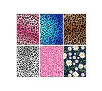 UYFRD Funda para pasaporte con estampado de leopardo y flores para mujer, piel sintética, cartera para tarjetas de crédito, billetes, color negro, e, Talla única