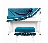 UYFRD Funda para piano de franela, media cubierta para 88 teclados, funda vertical a prueba de polvo y funda para silla, 154 x 35 x 65 cm