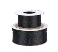 UYFRD Funda trenzada aislada negra de 1/5/10 m, 6/8/10/30 mm, protección de cable de PET, tubo de nailon ignífugo (4 mm, 1000 cm)