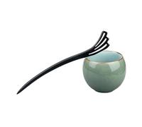 UYFRD Horquilla para el pelo de sándalo retro de 47 estilos chinos, palillos de madera tallada antigua, palillos para el pelo, accesorios para fiesta de cosplay (abanico de plumas)