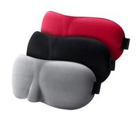 UYFRD Máscara de dormir 3D para dormir con bloqueo de luz, tridimensional, alivia la fatiga ocular, transpirable, de doble capa, máscara de ojos para dormir (Rd-Bk-Gy)