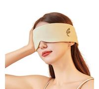 UYFRD Máscara de dormir de seda con bloqueo de luz, máscara de ojos acolchada suave para viajes, ayuda para dormir (amarillo)