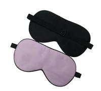 UYFRD Máscara de seda pura para dormir, cubierta de ojos de seda, suave, para viajes, relajación, ajustable (morado claro)