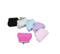UYFRD Mini monedero, monedero, monedero, monedero pequeño, bolsillo para mujer, monederos con impresión linda, monederos con cerrojo cero, monederos Monedero, blanco, diseño de lunares, Talla única