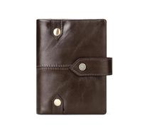 UYFRD Monedero con capa de cabeza de vacuno, unisex, de piel auténtica, para hombres y mujeres, cartera corta, monedero pequeño, Brown, Talla única