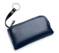 UYFRD Monedero de cuero genuino para hombres y mujeres, mini cartera con cremallera, pequeña bolsa de bolsillo para dinero, carteras para dinero femenino, tarjetero, Blue, Talla única