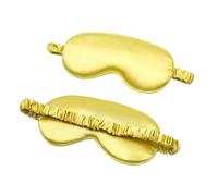 UYFRD Parche de seda de imitación para los ojos, máscara para dormir, para viajes, relajación, protección para dormir, herramientas suaves para el cuidado de los ojos (amarillo, 2 unidades)