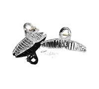 UYFRD Pinzas para el pelo de plástico transparente de acrílico transparente con base de horquilla en blanco para hacer joyas, accesorios para el cabello de niñas de moda (A1)