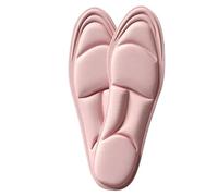 UYFRD Plantilla deportiva 5D de espuma viscoelástica para zapatos, mujeres y hombres, desodorante, transpirable, para correr, para el cuidado de los pies (rosa, 43-44)