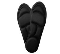 UYFRD Plantilla deportiva 5D de espuma viscoelástica para zapatos, mujeres y hombres, desodorante, transpirable, para correr, para el cuidado de los pies (negro, 37-38)