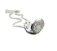 UYFRD Reloj vintage de bolsillo pequeño Steampunk reloj de cuarzo con cadena de corazón hueco collar de aleación de color bronce, regalo para hombre, Tela de araña, talla única