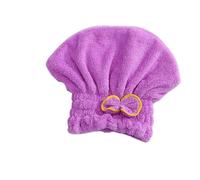 UYFRD Toalla de baño de microfibra de secado rápido para el cabello, gorro de baño con lazo, accesorios de baño, gorros para mujer, gorro de ducha de diseñador (morado)