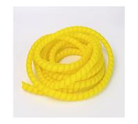 UYFRD Tubo de bobinado de 1/5 m, 8/10/14/16/20/25 mm, organizador de cables, funda de protección de tubo, funda protectora de bobinado en espiral (amarillo, 18 mm x 5 metros)