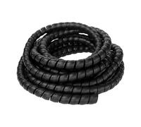 UYFRD Tubo de bobinado de 1/5 m, 8/10/14/16/20/25 mm, organizador de cables, funda de protección de tubo, funda protectora de bobinado en espiral (negro, 10 mm x 5 metros)