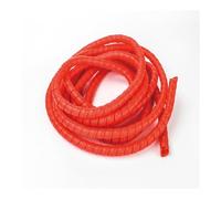 UYFRD Tubo de bobinado de 1/5 m, 8/10/14/16/20/25 mm, organizador de cables, funda de protección de tubo, funda protectora de bobinado en espiral (rojo, 8 mm x 5 metros)