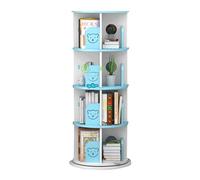 UYHBCNQD Estantería giratoria para libros de 4 niveles, con rotación de 360°, estantería de almacenamiento, estantería de pie, estantería moderna y alta
