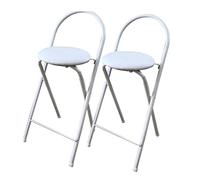UYHBCNQD Juego de 2 sillas de bar altas plegables con respaldo y reposapiés, taburete acolchado de poliuretano para bar, restaurante, hogar, taburete alto para disfrutar de la vida