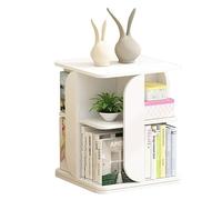 UYHBCNQD Librería giratoria de madera aglomerada, estantería de pie, estantería de 2/4/6 niveles, estantería giratoria de 360°, estantería de pie de lujo Lernecke
