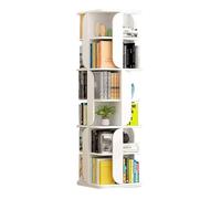 UYHBCNQD Librería giratoria de madera aglomerada, estantería de pie, estantería de 2/4/6 niveles, estantería giratoria de 360°, estantería de pie de lujo Lernecke