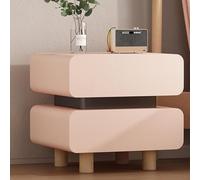UYHBCNQD Mesita de noche ligera de lujo moderna de madera maciza con 2 cajones para dormitorio, mesita de noche de 40/45/50 cm