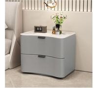 UYHBCNQD Mesita de noche moderna de madera, fácil de instalar, mesa auxiliar de piel de microfibra con parte superior de mármol sintético, mesa auxiliar de 2 cajones