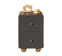 UYHBCNQD Mesita de noche pequeña de madera maciza con 2 cajones y asas de metal, mesita de noche de 30 cm, 40 cm, 45 cm, 50 cm