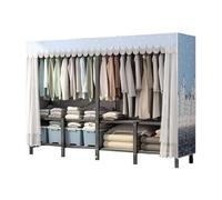 UYHBCNQD Organizador vertical para ropa, armario sin instalación, armario plegable con barra para colgar, armario de almacenamiento, espacioso