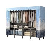 UYHBCNQD Organizador vertical para ropa, armario sin instalación, armario plegable con barra para colgar, armario de almacenamiento, espacioso