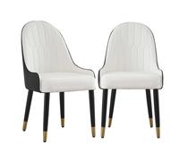 UYHBCNQD Silla Comedor Juego De Sillas De Comedor De 2 Sillas De Comedor Tapizadas De Cuero con Patas De Acero Inoxidable Juego De Sillas De Comedor Carga 300 Libras Sillas De Cocina Comodidad