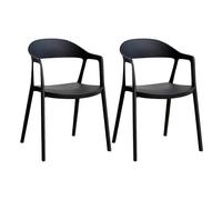 UYHBCNQD Silla Comedor Silla de Comedor apilable, Juego de sillas de Comedor de plástico de 2 con Respaldo Hueco, Juego de sillas de Comedor, sillas de Cocina Modernas Que ahorran Espacio Comodidad