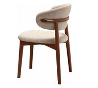UYHBCNQD Silla Comedor Silla de Comedor ergonómica con Respaldo Curvado, sillas de Cocina, Asiento Acolchado de Tela, Silla de Comedor con Marco de Madera, Silla Moderna para Comedor Comodidad