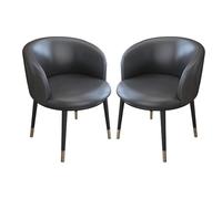 UYHBCNQD Silla Comedor Silla de Comedor Sillas de Comedor tapizadas de Cuero PU Juego de 2 sillas de Cocina con Respaldo y Patas de Metal Juego de sillas de Comedor Comodidad