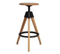 UYHBCNQD Silla de bar giratoria de madera de pino, silla de bar, altura regulable, silla de comedor, madera maciza, taburete alto para café, bistro, taburete para barra de bar fiable