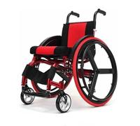 UYHBCNQD Silla de ruedas de transporte, plegable, con absorción de golpes, para adultos, aleación de aluminio, ayuda a la movilidad