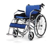 UYHBCNQD Silla de ruedas de transporte, silla de ruedas de doble almohadilla plegable, ligera, portátil, para adultos, ayuda de movilidad