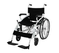 UYHBCNQD Silla de ruedas de transporte, silla de ruedas de transporte manual de acero al carbono, silla de ruedas móvil con freno de mano, pedal ajustable, silla de ruedas plegable, ayuda de movilidad