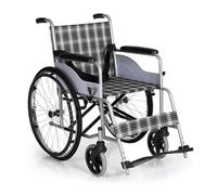 UYHBCNQD Silla de ruedas de transporte, silla de ruedas plegable, silla de ruedas manual, asiento de viaje suave y ligero, silla de ruedas para personas mayores, puede soportar 180 kg
