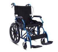 UYHBCNQD Silla de ruedas de transporte, silla de ruedas portátil, plegable, ligera, manual, para adultos, silla de ruedas de viaje, ayuda a la movilidad