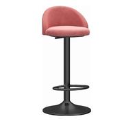 UYHBCNQD Sillas de bar altas giratorias, taburete tapizado de terciopelo, con respaldo y base cromada, taburete de bar de 65 a 80 cm, altura ajustable, para disfrutar de la vida