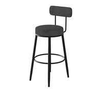 UYHBCNQD Sillas de bar altas sin brazos, taburete redondo de terciopelo de 65 cm con respaldo, silla de comedor para bar, cocina, comedor, silla de bar de metal, disfruta de la vida