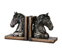 UYHBCNQD Sujetalibros de Resina sujetalibros Vintage tapón de Libro Resistente con diseño de Cabeza de Caballo Decorativa sujeta Libros Extremos de Libro únicos