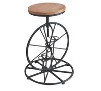 UYHBCNQD Taburete de bar creativo para bicicleta, 65 - 80 cm, altura regulable, trona, carga 150 kg, elevación sin respaldo, taburete retro para disfrutar de la vida