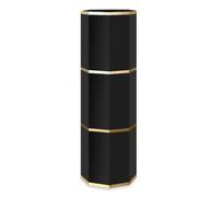 UYHBCNQD Zapatero negro giratorio de 360°, estante redondo para zapatos, ligero, de lujo, 3/6/9 niveles, estante estrecho de metal para zapatos, diseño práctico