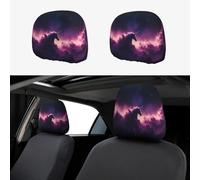 UYHhgqw Angels in the Polar Night - Fundas para reposacabezas de coche, 2 piezas, accesorio divertido y elegante para asiento de automóvil, ajuste universal para la mayoría de los coches