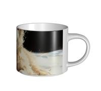 UYHhgqw Bonita taza de cerámica para mujer, diseño de oveja, taza de café, gran capacidad y asa, para oficina, hogar