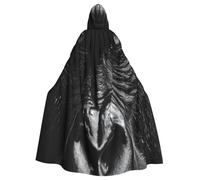 UYHhgqw Disfraz de bruja de Halloween de Save The Gorila, capa con capucha para hombre y mujer, disfraz de terror de Halloween, disfraz de cosplay